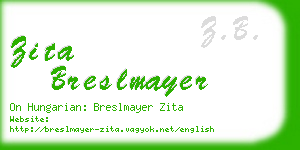zita breslmayer business card